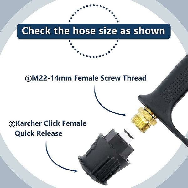 High Pressure Washer Gun 4000 Psi 280Bar M22 Interface (14 Mm) Contains Karcher Quick Connector 5 Water Nozzle Tips Pressure Washers