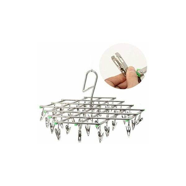 Stainless Steel Drying Racks With 35 Clothes Pegs For Socks Shorts Underwear And Baby Garment Racks