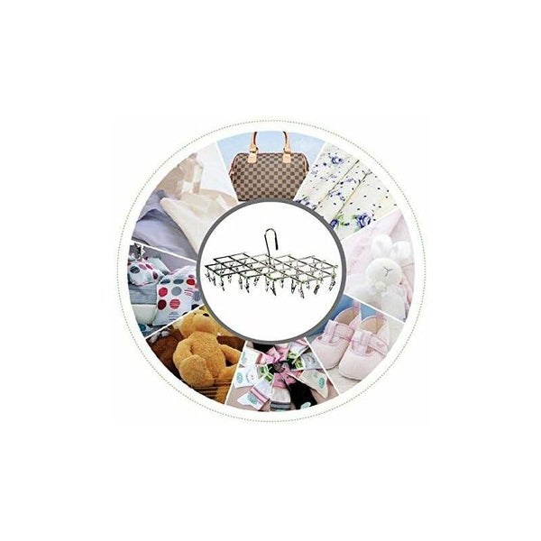 Stainless Steel Drying Racks With 35 Clothes Pegs For Socks Shorts Underwear And Baby Garment Racks