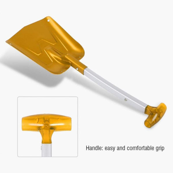Snow Shovel Comfortable Handle Telescopic Extension Delicate Texture For Outdoor(Gold) Shovels