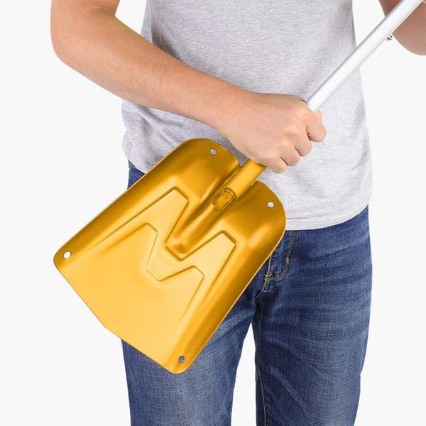 Snow Shovel Comfortable Handle Telescopic Extension Delicate Texture For Outdoor(Gold) Shovels