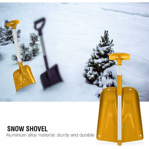 Snow Shovel Comfortable Handle Telescopic Extension Delicate Texture For Outdoor(Gold) Shovels