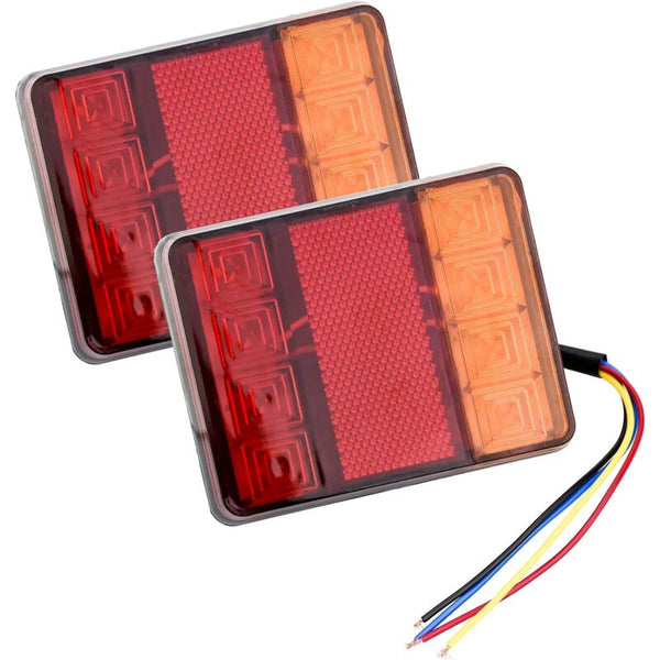 2 Pcs 12V Led Multifunctional Rear For Tractor Truck Trailer Tail Lights