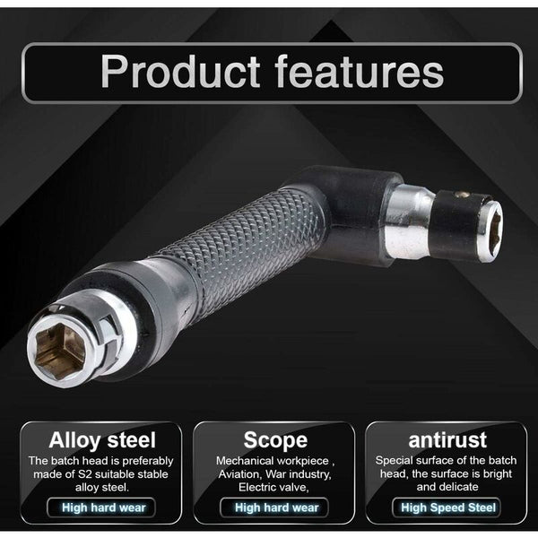 L Shaped Socket Wrench Set 1/4" Screwdriver And Bits Extension Handle Double Head Hex For Socket Wrenches