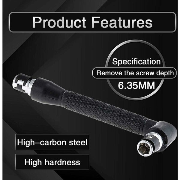 L Shaped Socket Wrench Set 1/4" Screwdriver And Bits Extension Handle Double Head Hex For Socket Wrenches