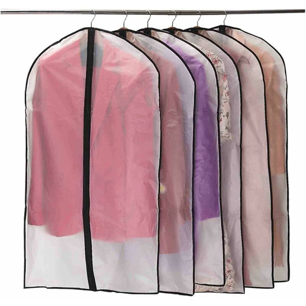 Garment Covers Dustproof Waterproof Mite Moisture Proof Semi Transparent Zip Protective For Shirt Suits/Coats Garment Bags