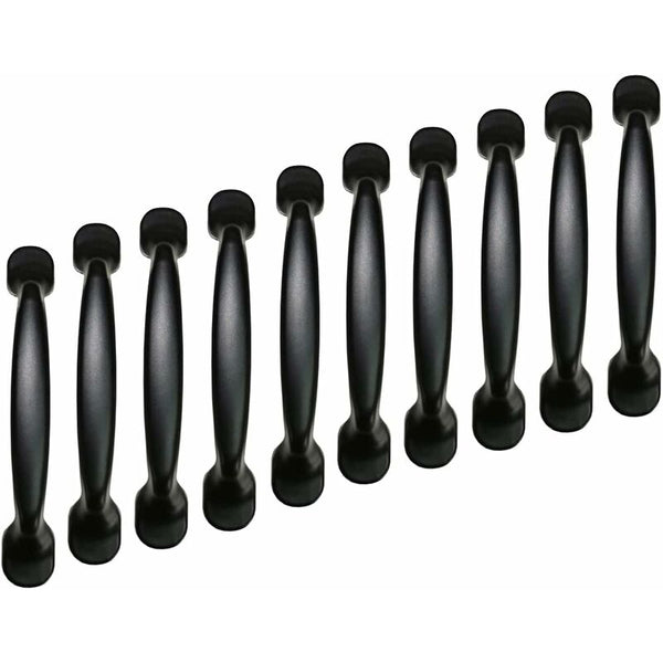 10X 96Mm Black Kitchen Cabinet Door Pulls Cupboard Drawer Bedroom Furniture Handle Cabinet Pulls
