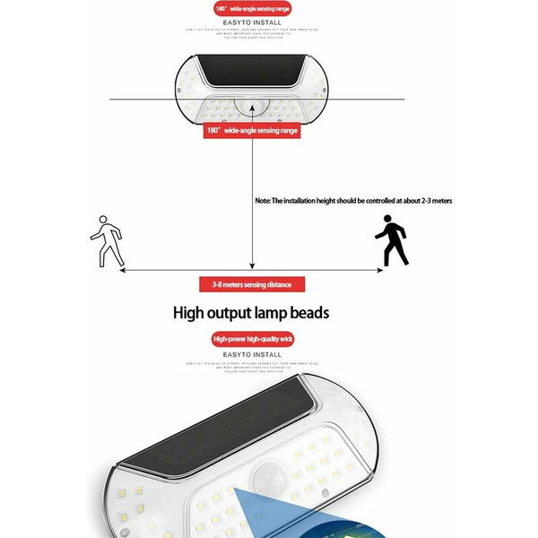 Solar Light Outdoor 40 Led Motion Sensor Waterproof Wireless Security Lights For Garage Yard Patio Security & Floodlights
