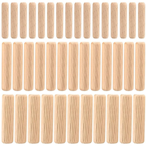 90 Wood Dowels Assortment: M6 M8 M10 Tapered Grooved For Crafts Wooden Pieces & Craft Sticks