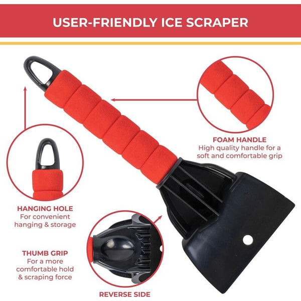 2 Pack Car Ice Scraper Windshield Window Glove Snow Scrapers With Waterproof Lining Removes And Ice Scrapers & Snow Brushes