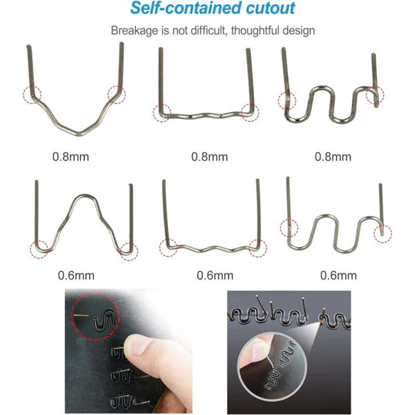Tungsten Steel Hot Staples For Plastic Repair 1800 Pcs Welding & Soldering Tools