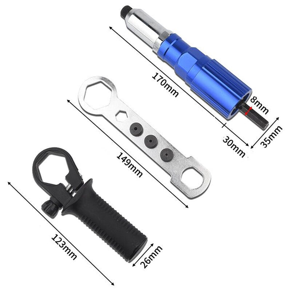 Blind Rivet Adapter For Cordless Screwdrivers & Drills Socket Wrenches