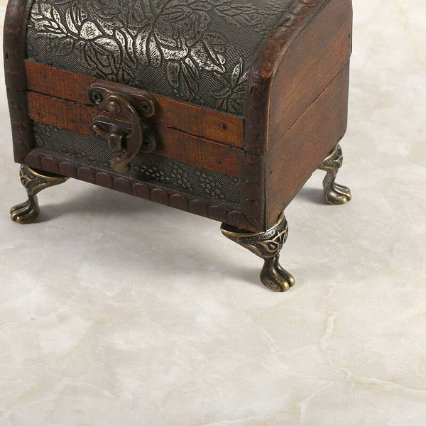 4 Pcs Antique Brass Jewelry Box Wooden Case Decorative Feet Legs Chest Corner Protector Jewellery Boxes