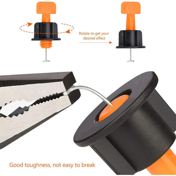 100 Pcs Tile Leveling System Reusable For Tiles Ceramic Wood Panels With 2 Special Tiling Accessories