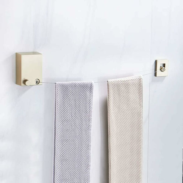 Retractable Clothes Drying Rack Indoor Outdoor Wall Mounted Dryer Hanger Lock To Prevent Sagging Garment Racks
