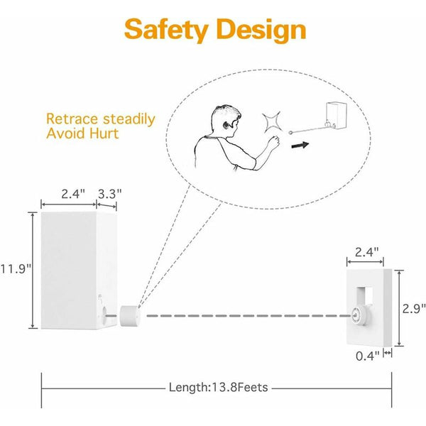 Retractable Clothes Drying Rack Indoor Outdoor Wall Mounted Dryer Hanger Lock To Prevent Sagging Garment Racks
