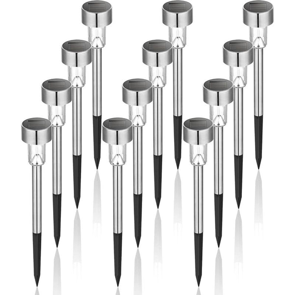 Outdoor Solar Lights Led Landscape Pack/Pathway Stainless Steel 12 Landscape & Walkway Lights