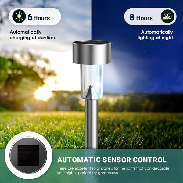 Outdoor Solar Lights Led Landscape Pack/Pathway Stainless Steel 12 Landscape & Walkway Lights
