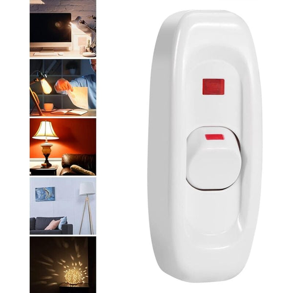 5Pcs Ac 250V 10A Plastic Led Rocker Switch For Inline Cord Lamp Control Electrical Sockets