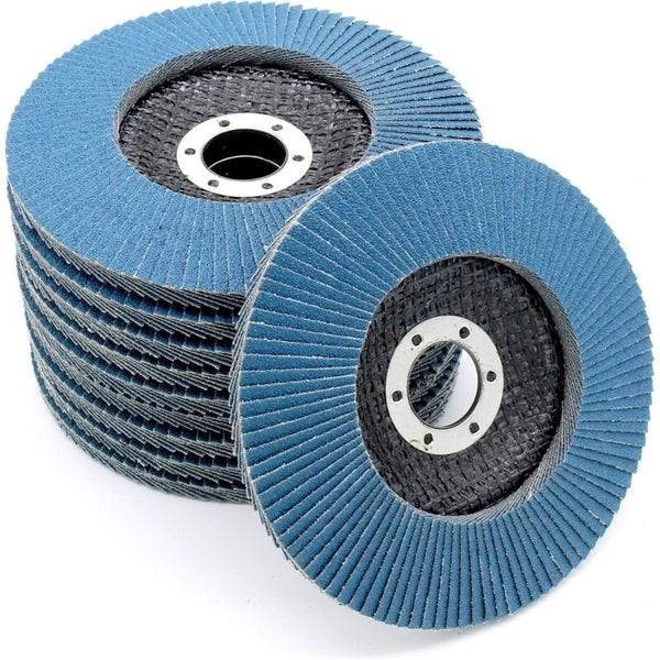 Compartment Discs A Blue 10 Pieces 125 Mm Grain 73 Stainless Steel Abrasive Flap Sanders