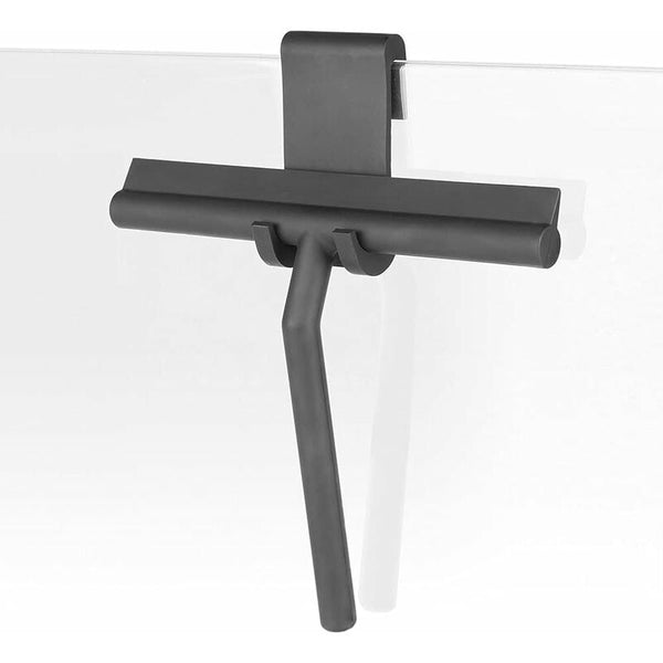 27Cm Silicone Shower Squeegee For Glass Door And Wall With Hanging Hook Black Squeegees & Window Cleaning