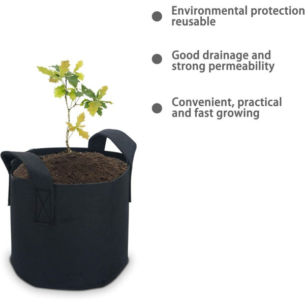 2 Pack 38 Litre 10 Gallon Non Woven Planting Bags 40 X 30 Cm With Carry Handles For Garden Greenhouse Etc. Other Plant Care & Accessories