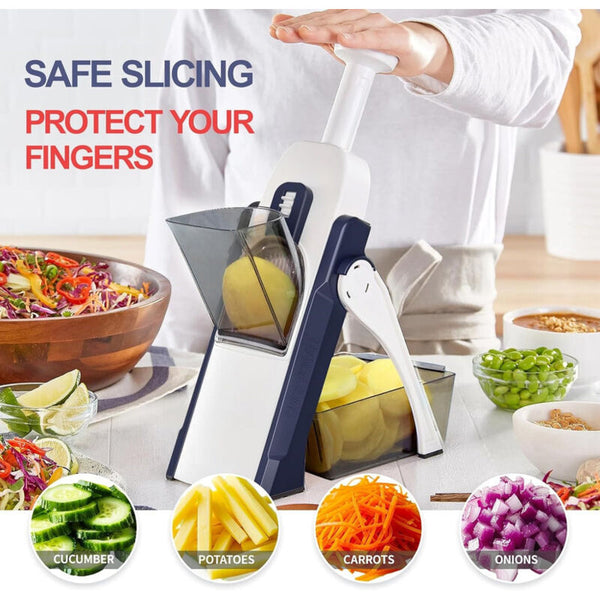 Kitchen Mandoline Safety Slicer Manual Multifunction All Vegetable Cutter Stainless Steel Blade Julienne Cubes Fcoupe Peelers & Slicers
