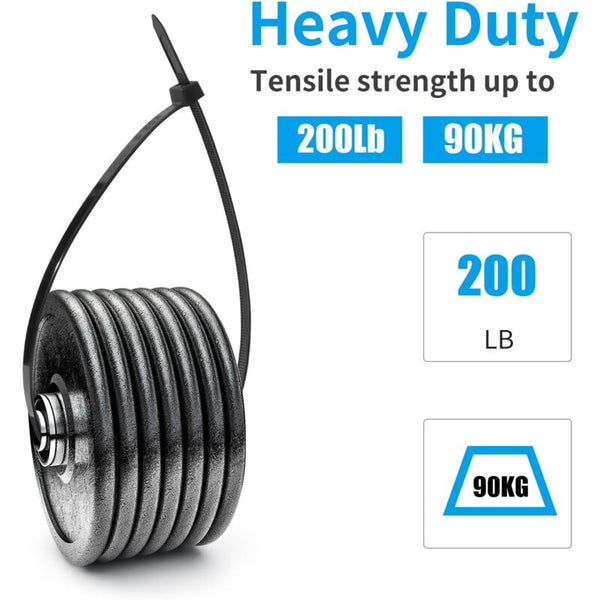 100 Pieces White Large Cable Ties Extra Long 400Mm X 9Mm Nylon Uv Resistant 80 Kgs Heavy Duty Cable Ties & Organisers