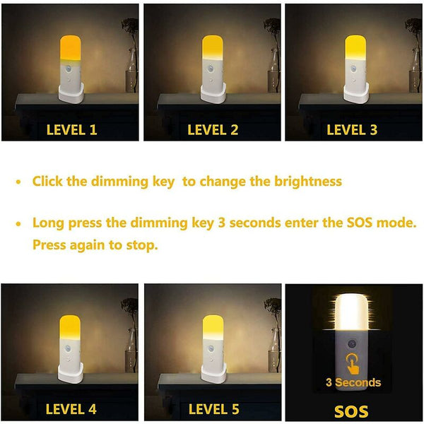 Kids Night Light Motion Sensor Lamp Adjustable Brightness Portable Rechargeable For Bedroom Room And Living Night Lights