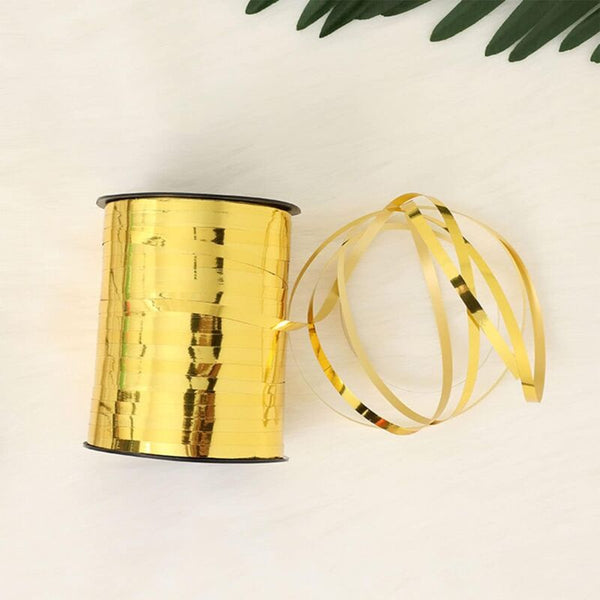 500 Yards (400M) Corrugated Balloon Ribbon Gold Bolduc For Gift Wrapping And Diy Craft Supplies Ribbons & Bows