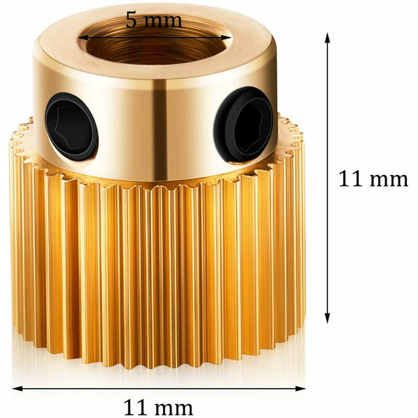 Extruder Wheel Gear 40 Teeth Brass Compatible With Cr 10 Cr 10S S4 S5 Ender 3D Printer Parts