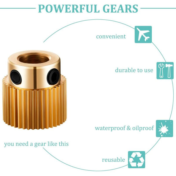 Extruder Wheel Gear 40 Teeth Brass Compatible With Cr 10 Cr 10S S4 S5 Ender 3D Printer Parts