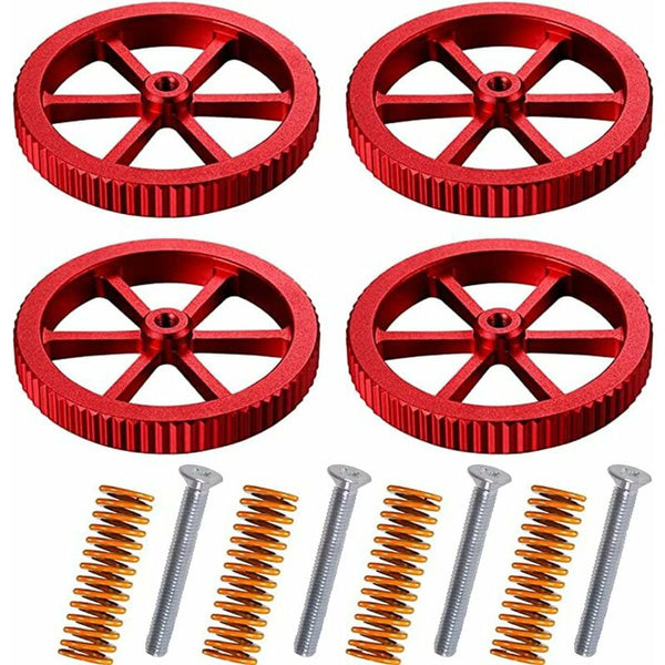 4 Pcs Aluminum Upgrade Nuts Compatible With Ender 3/3 Pro/3 V2 5/5 Plus/Pro Cr 20 3D Printers Incl Hot Bed Die 3D Printer Parts