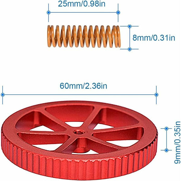 4 Pcs Aluminum Upgrade Nuts Compatible With Ender 3/3 Pro/3 V2 5/5 Plus/Pro Cr 20 3D Printers Incl Hot Bed Die 3D Printer Parts