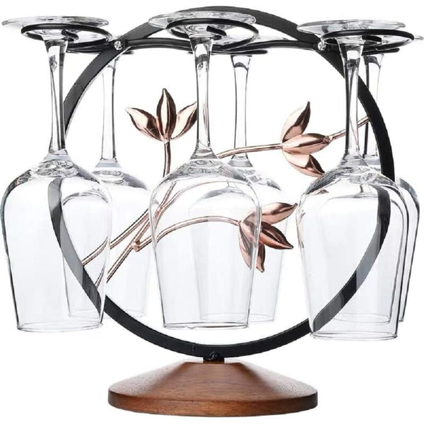Freestanding Metal Wine Glass Drying Rack Kitchen Bar Decor Multi Function Display Stand Tabletop Storage Holder Racks & Holders