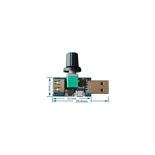 3 Pcs 5W Usb Fan Speed Controller Dc 5V 4 12V To 2.5 8V Stepless Regulator Knob With Switch Other Computer Fans & Cooling