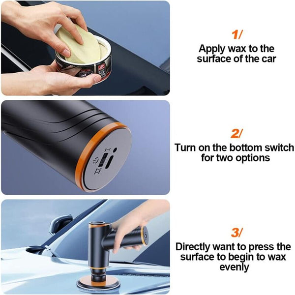 Mini Cordless Car Polisher Rechargeable Polishing Machine 100W 1800Rpm Portable Multifunctional For Buffers & Polishers