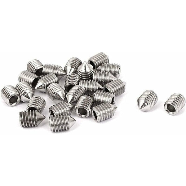 16 Pcs 5Mm Length Countersunk Grub Screws Various Metric Threads M3 M4 M5 & M6. A2 Grade Stainless Steel Hexagon Screws & Bolts