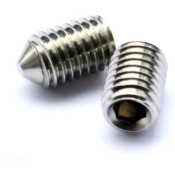 16 Pcs 5Mm Length Countersunk Grub Screws Various Metric Threads M3 M4 M5 & M6. A2 Grade Stainless Steel Hexagon Screws & Bolts