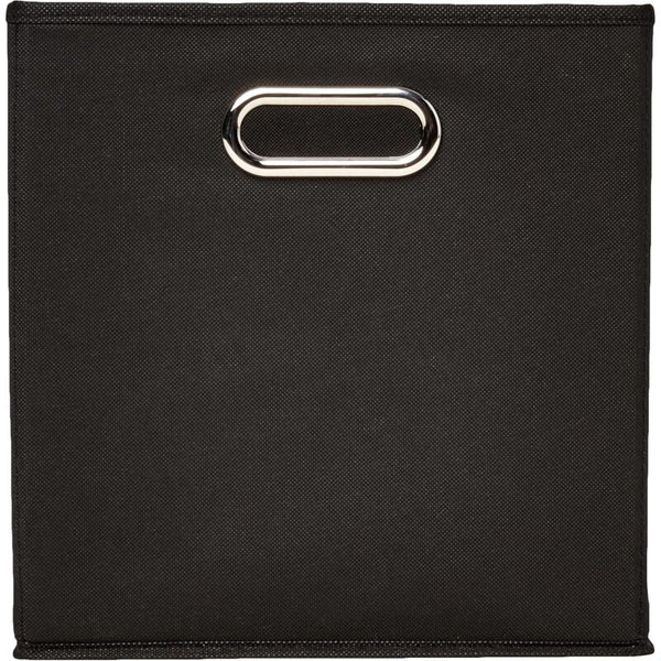 6 Pcs Set Foldable Fabric Storage Cubes With Oval Grommets Black Storage Bins & Baskets