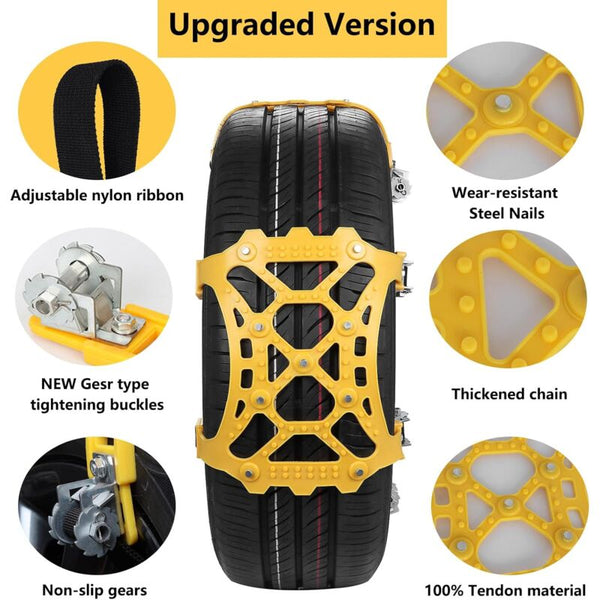 Snow Chains 6Pc Suitable For 165 275Mm Tyre Accessories