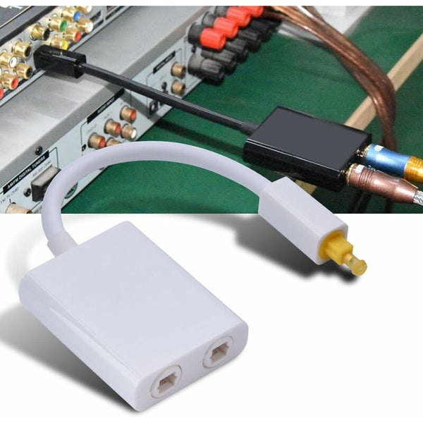 Dual Port Digital Optical Audio Splitter Easily Connect Multiple Components Without Swapping Connections Low Jitter Splitters & Combiners