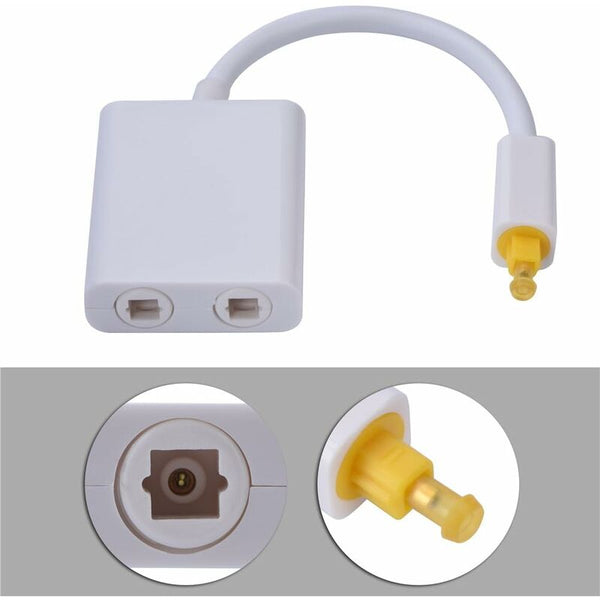 Dual Port Digital Optical Audio Splitter Easily Connect Multiple Components Without Swapping Connections Low Jitter Splitters & Combiners