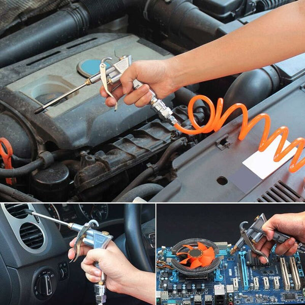 Powerful Aluminum Alloy Blow Dust Gun Air Blower With 1 Nozzle Blowing Duster Cleaning Pump Compressor Tool Other Air Tools