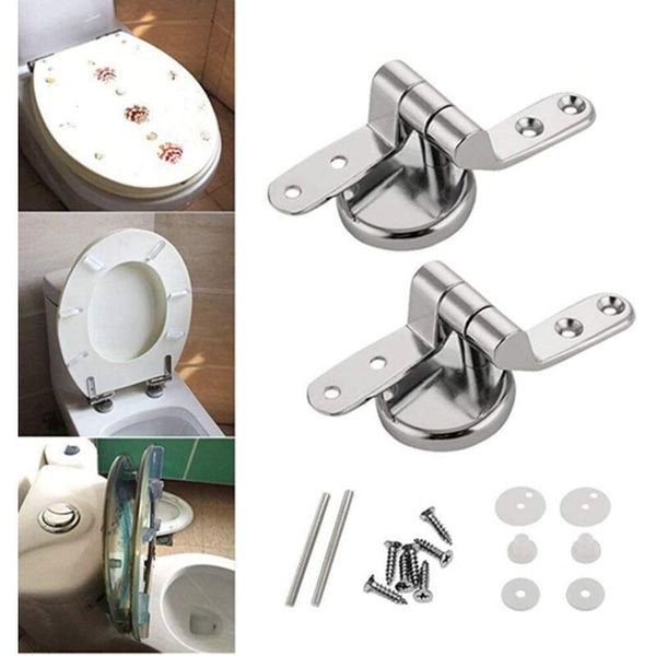 Toilet Seat Hinge Replacement Fixings Zinc Alloy For Wood Resin Mdf Toilet Seats