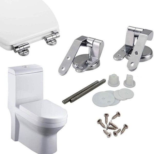 Toilet Seat Hinge Replacement Fixings Zinc Alloy For Wood Resin Mdf Toilet Seats