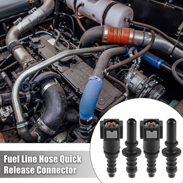 7.89Mm To 8Mm Straight Car Fuel Hose Quick Release Connector 2 Set Connectors Adapters & Parts
