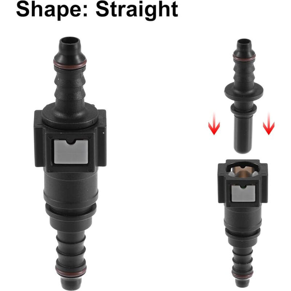 7.89Mm To 8Mm Straight Car Fuel Hose Quick Release Connector 2 Set Connectors Adapters & Parts