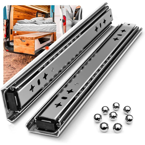 Heavy Duty Drawer Slide With Damper 120Kg Load Capacity Ball Bearing Pair (30Cm) Dressers & Chests Of Drawers