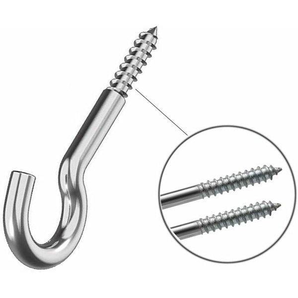 10 Pcs Eyebolts Screws Stainless Steel Hooks With 10Pcs Dowels Kit 5 65Mm For Chandeliers Crafts Screws & Bolts